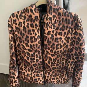 Alice and Olivia cheetah reversible puffer